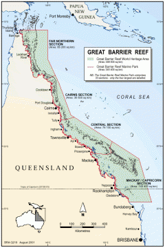 Geat Barrier Reef: Iinscribed in UNESCO's World Heritage List 1981